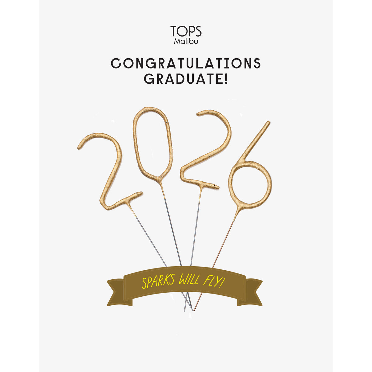 2026 Graduation Mini Sparkler Card