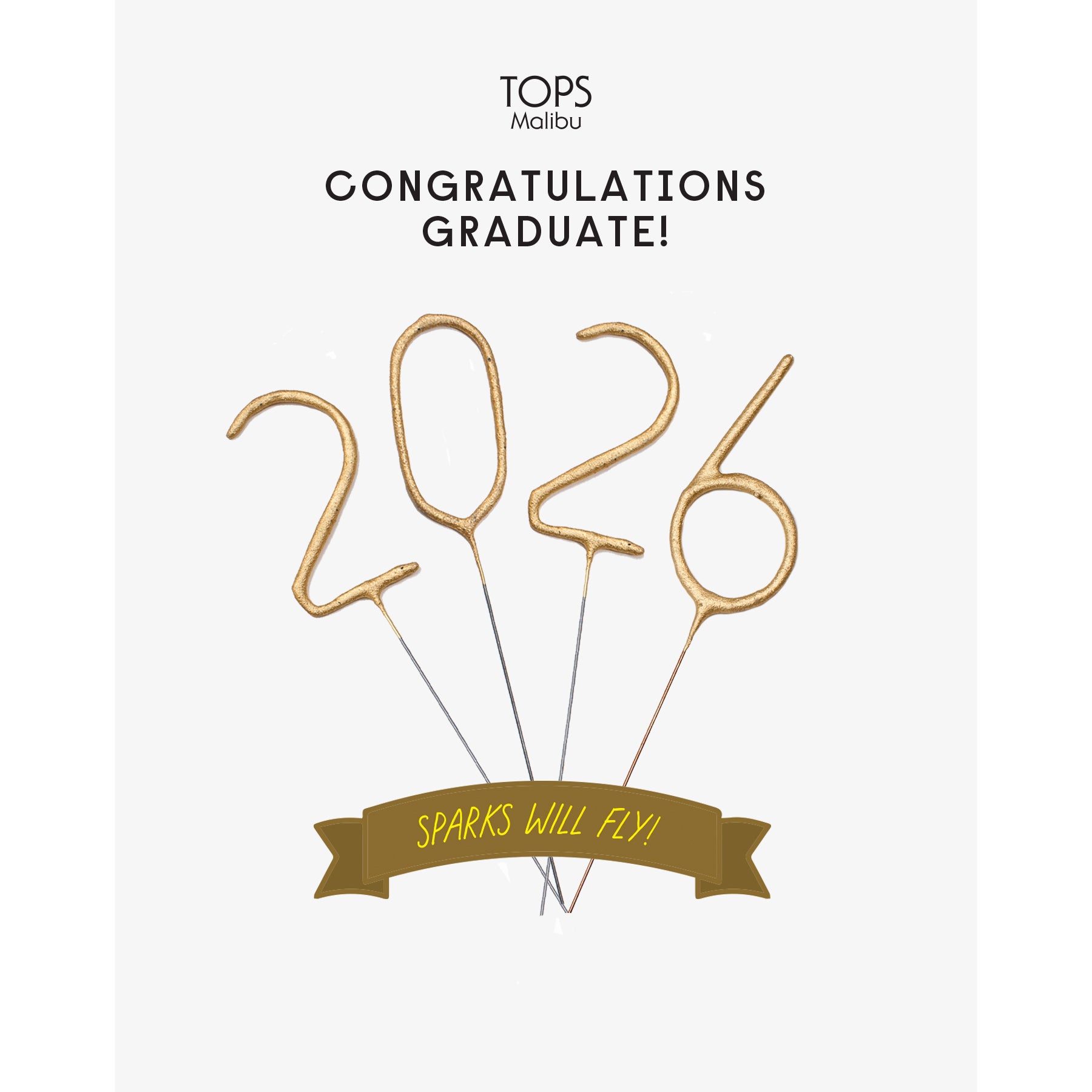 2026 Graduation Mini Sparkler Card