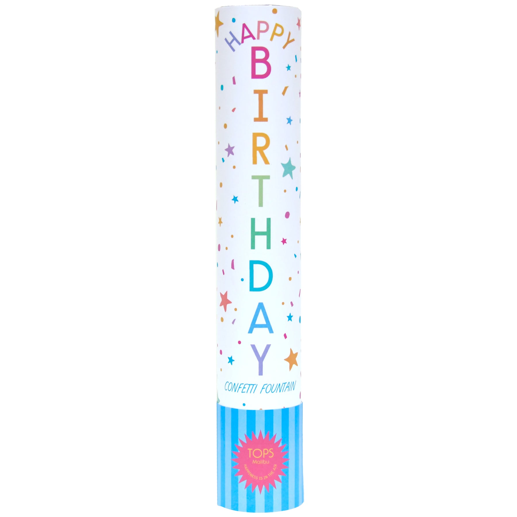 12" Confetti Fountain Happy Birthday