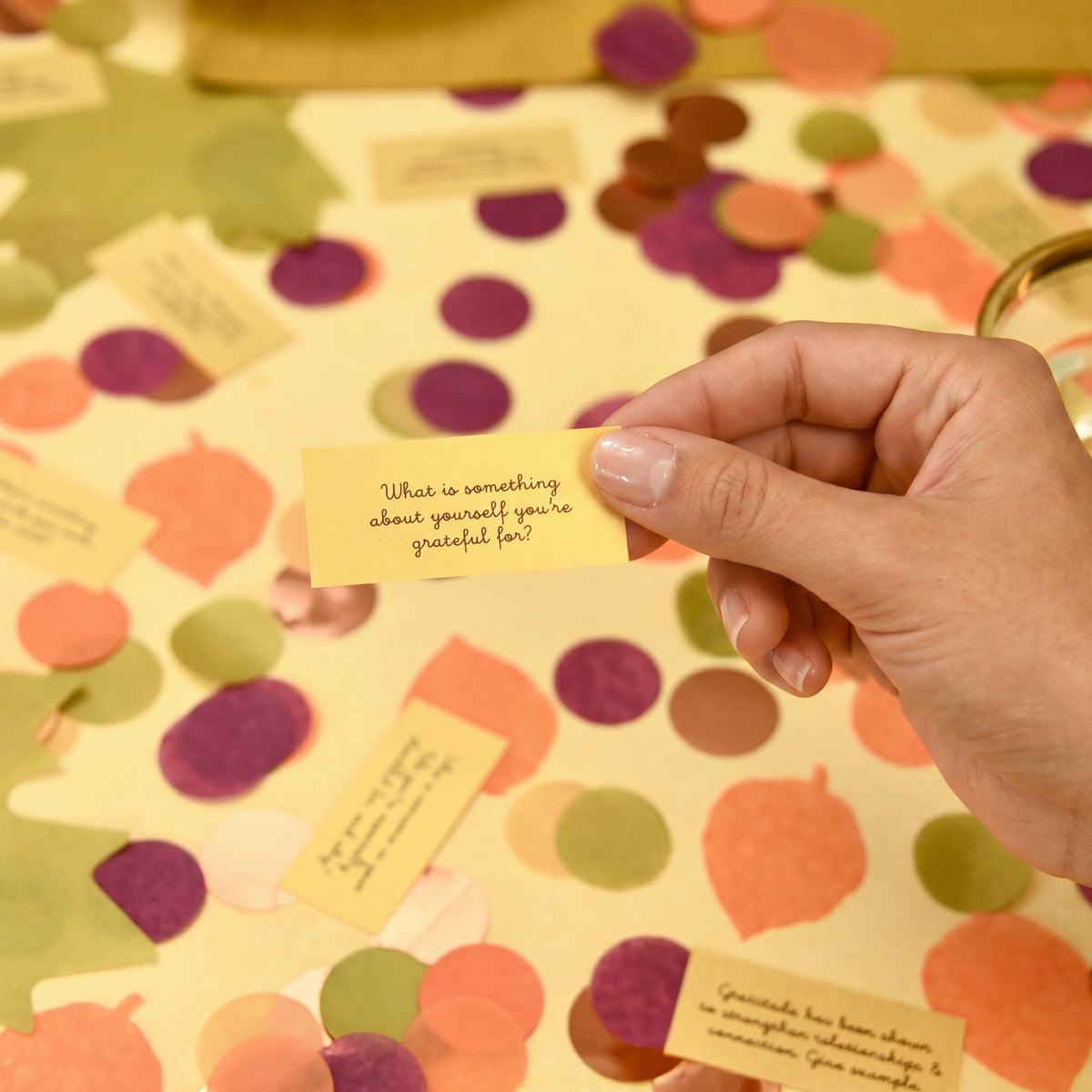 Confetti Talk Conversation Game - Thanksgiving