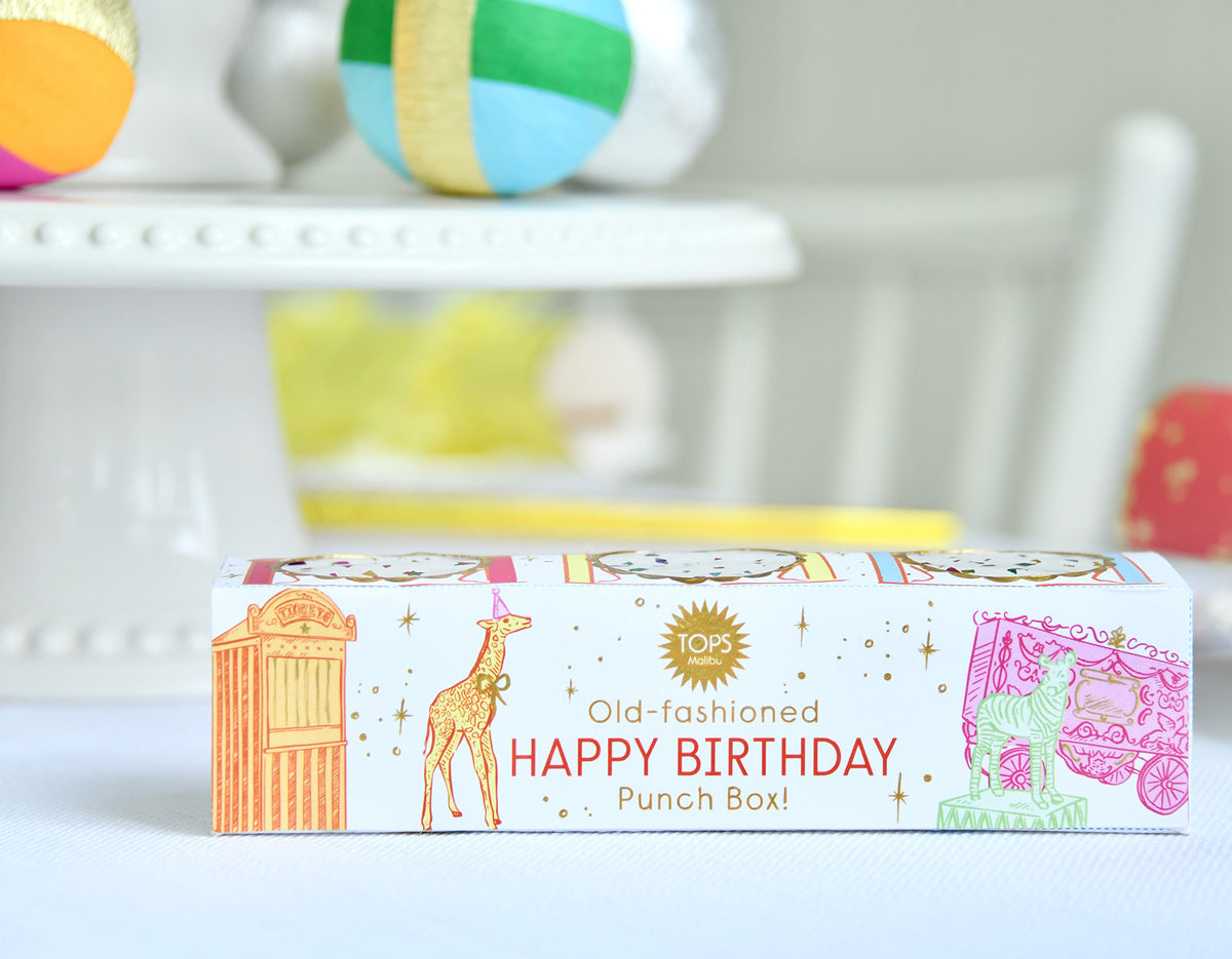 Old Fashioned Punch Box - Happy Birthday