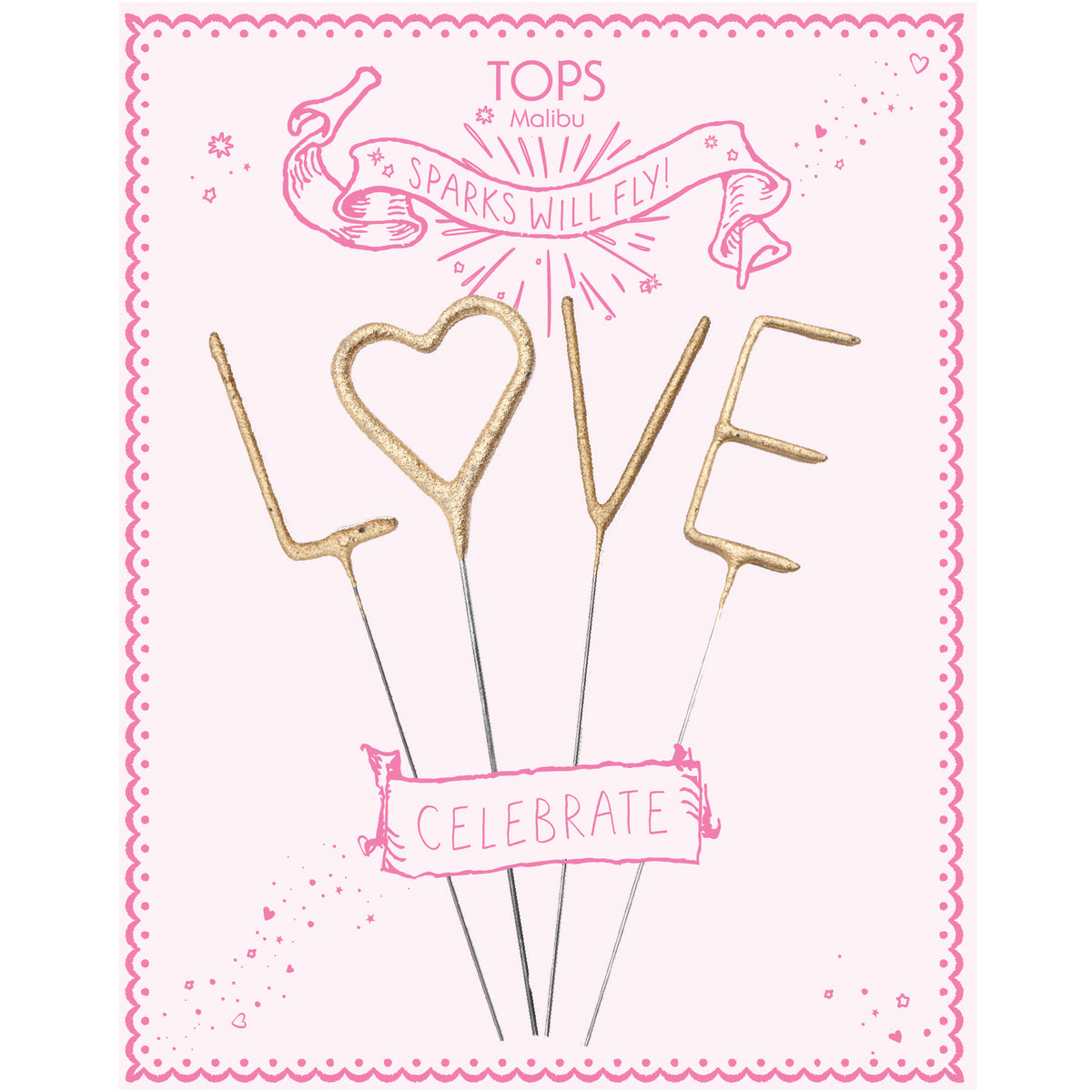 Sparkler Card Bon Bon 4"