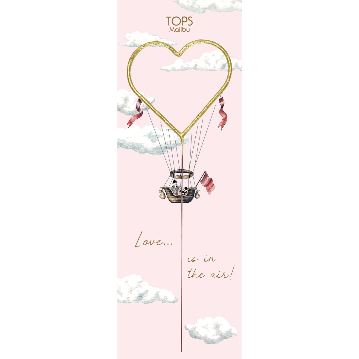 12" Grande "Giant" Heart Sparkler Love is in the Air
