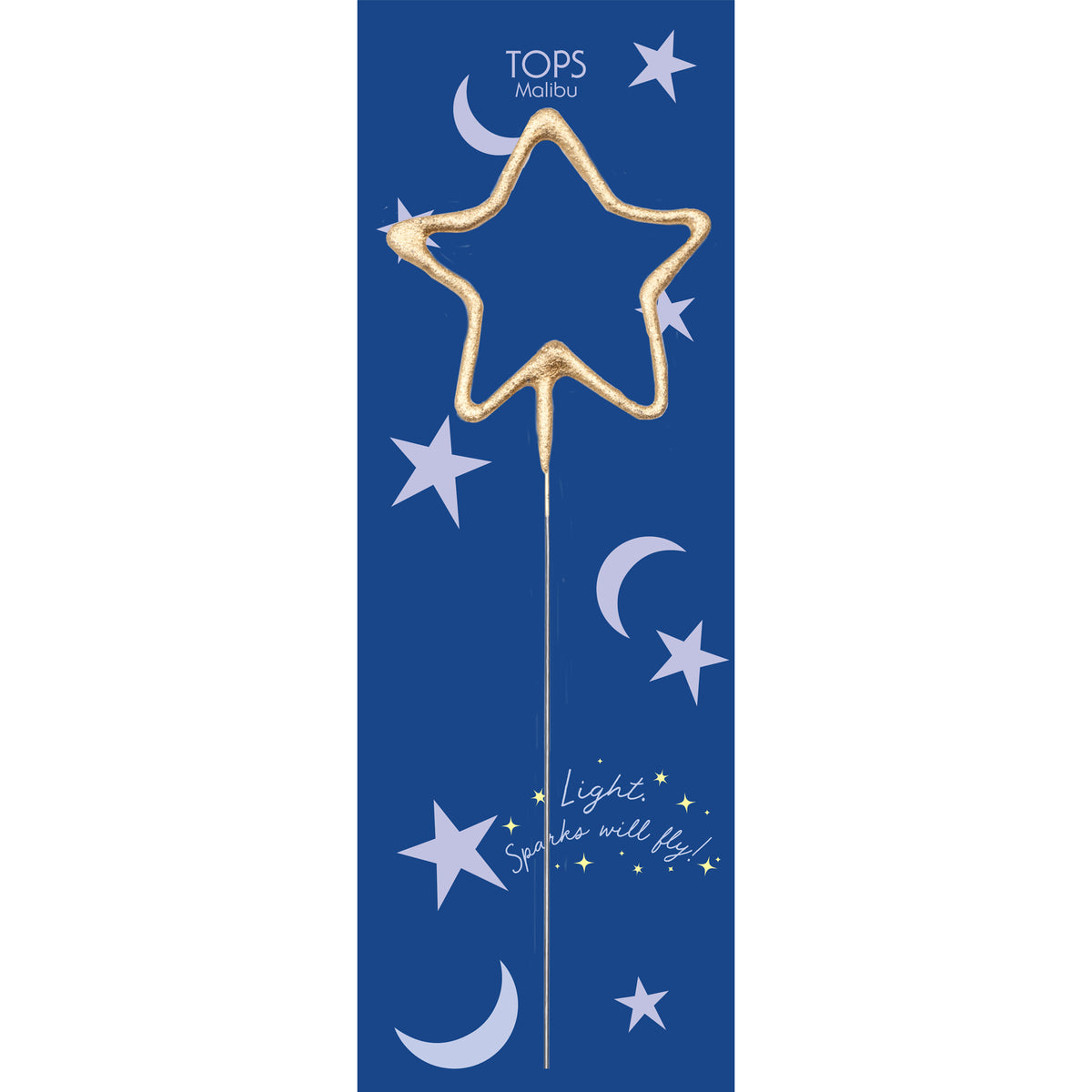12" Grande "Giant" Star Sparkler Moon and Stars