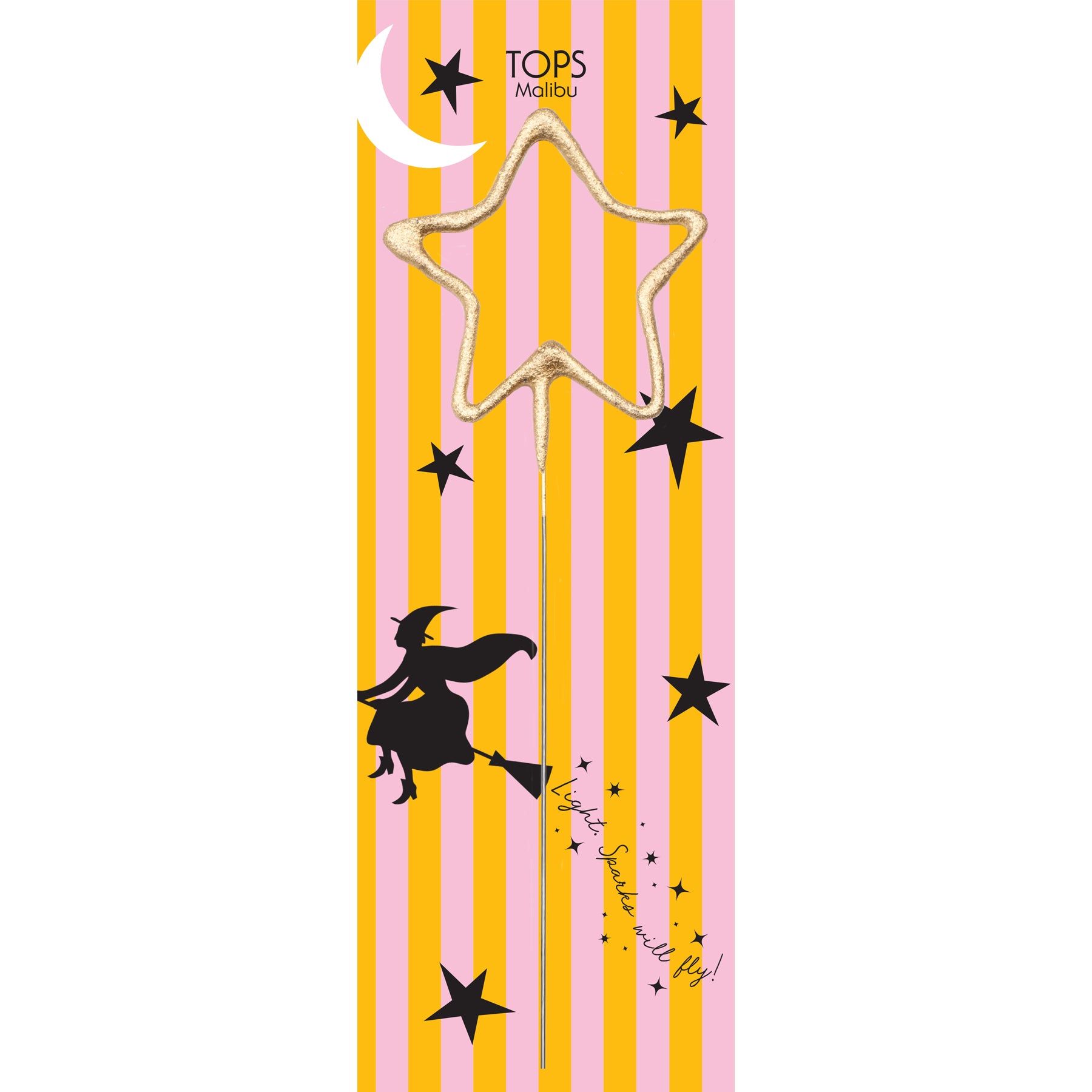 12" Grande "Giant" Star Sparkler Halloween Stripes