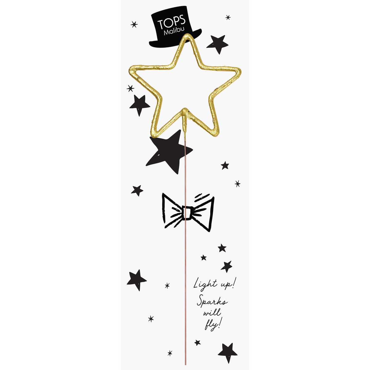 12" Grande "Giant" Star Sparkler TOP Hat Party