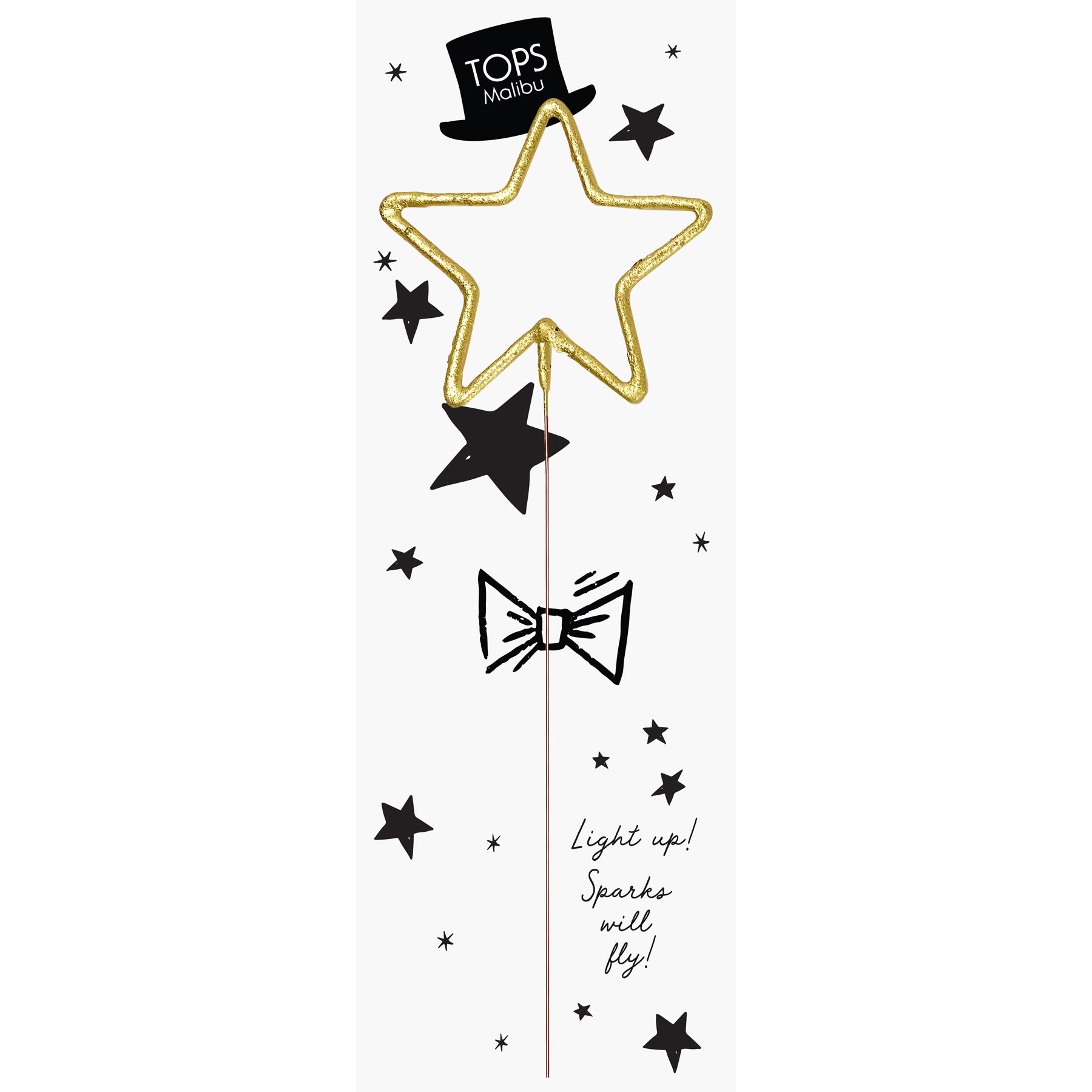 12" Grande "Giant" Star Sparkler TOP Hat Party