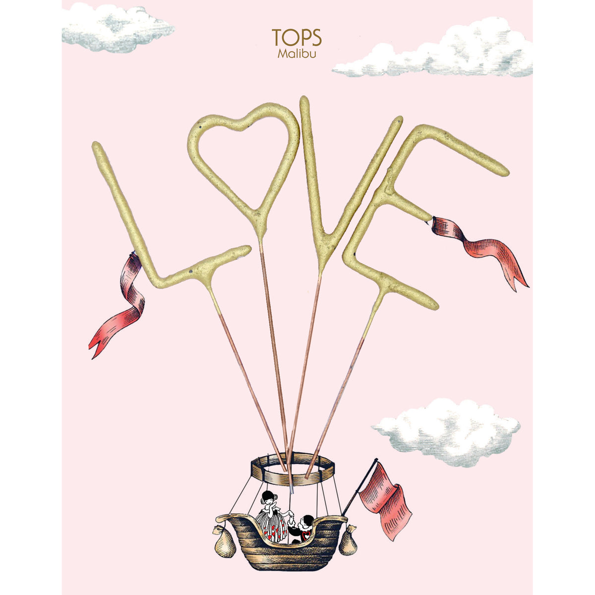 Sparkler Card LOVE is in the Air 4"