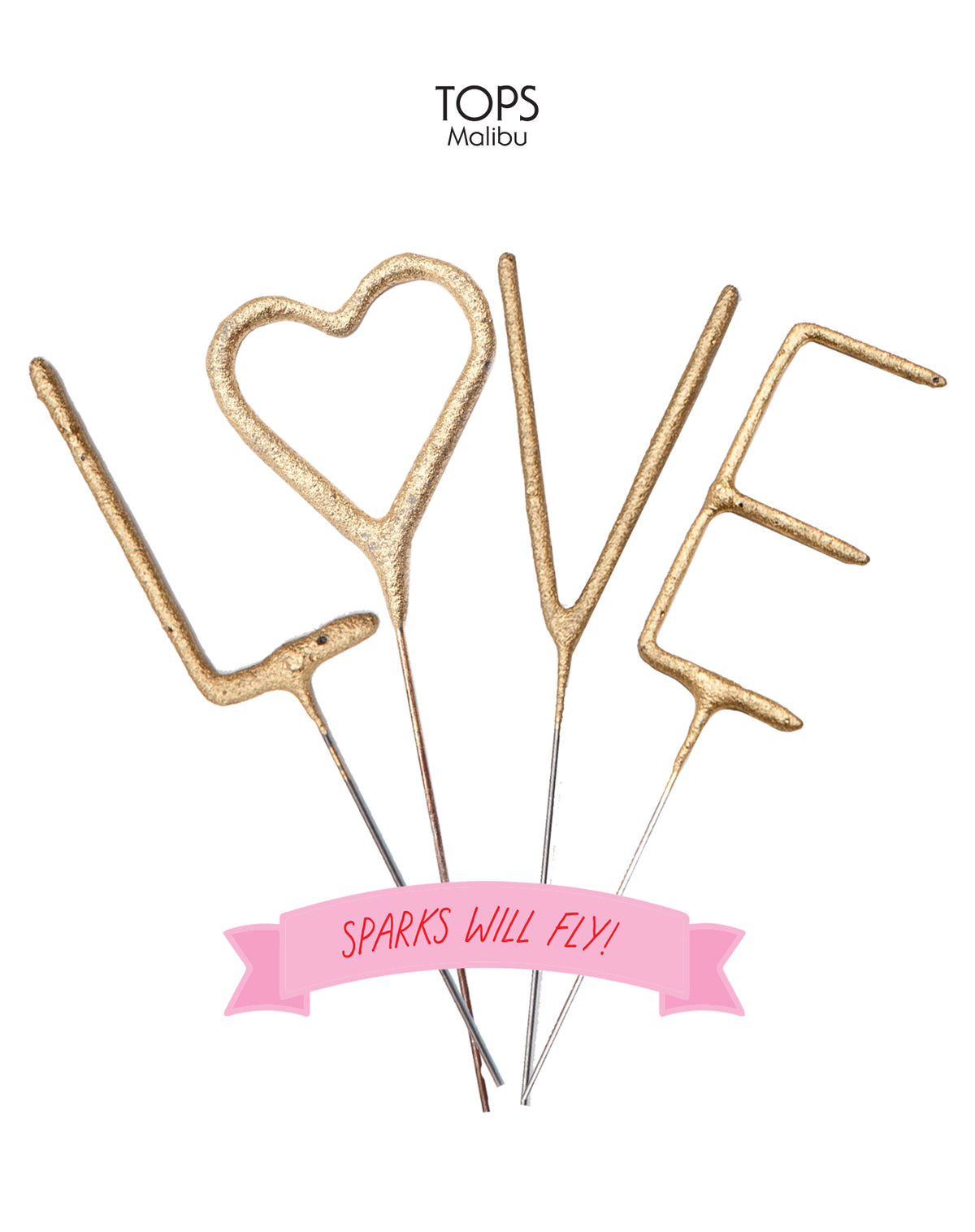 Sparkler Card LOVE 4"
