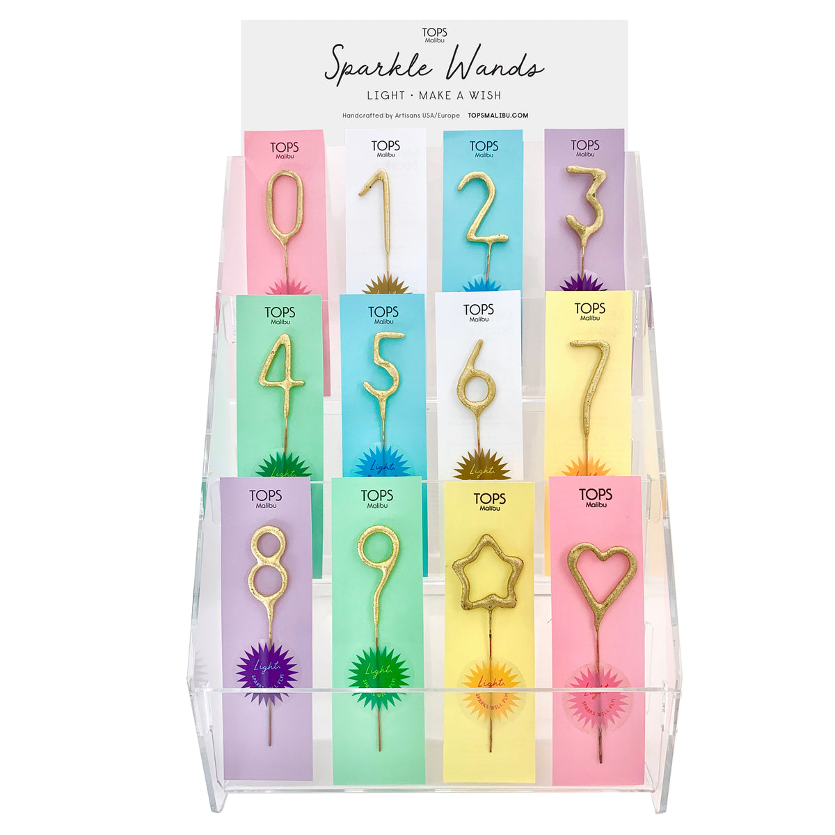 Mini Gold Number Sparkle Wand 4"