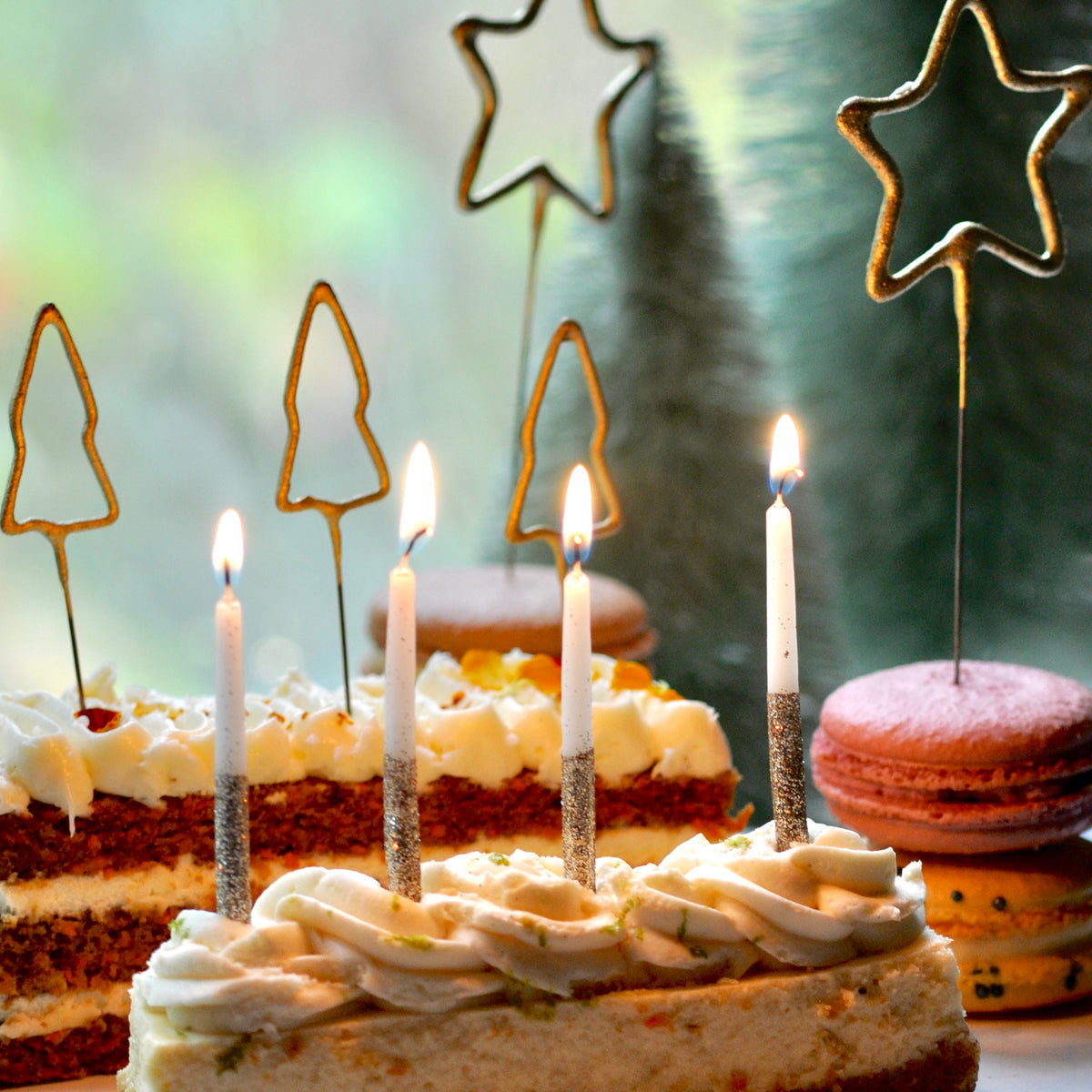Glitter Wish Candles Beeswax Gold - 3"