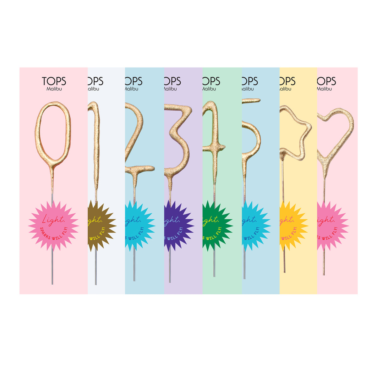 Mini Gold Number Sparkle Wand 4"