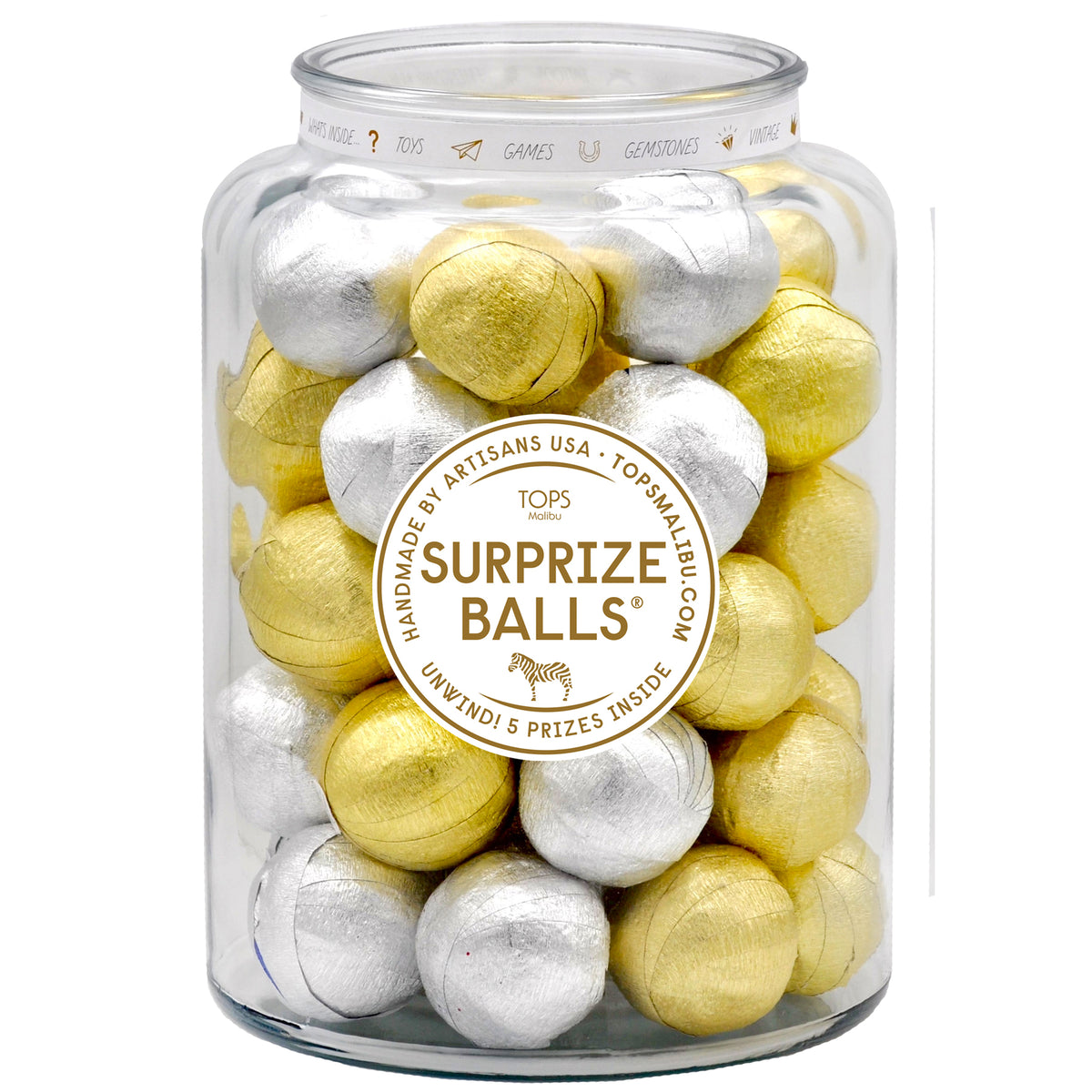 Mini Surprise Ball Gold & Silver Fortune Single