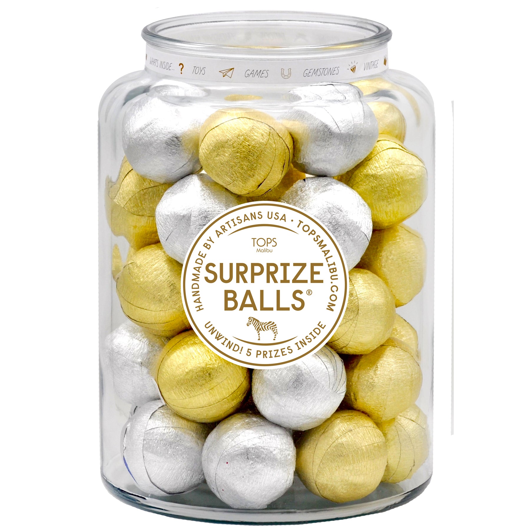 Mini Surprise Ball Gold & Silver Fortune Single