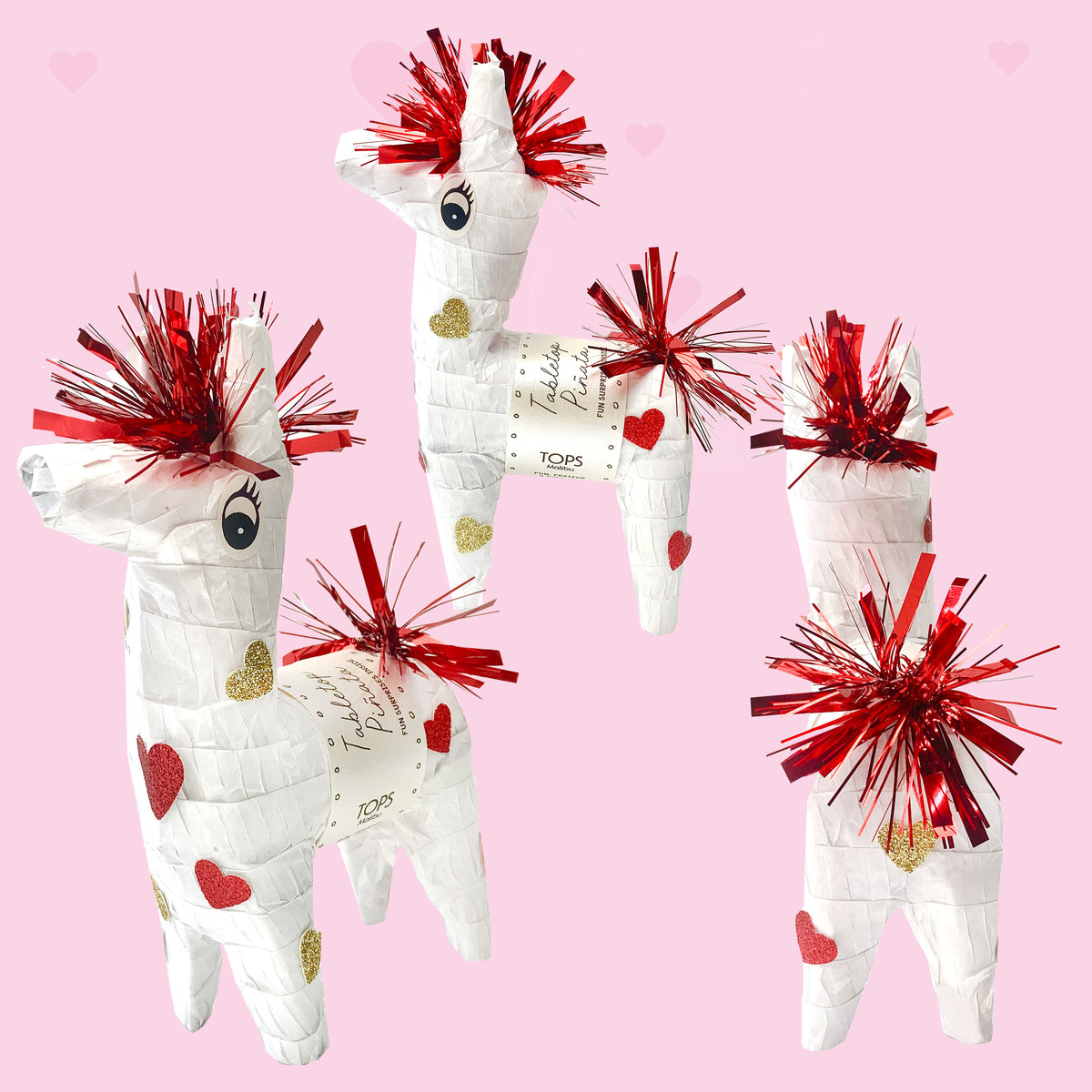 Mini Tabletop Love Llama Piñata