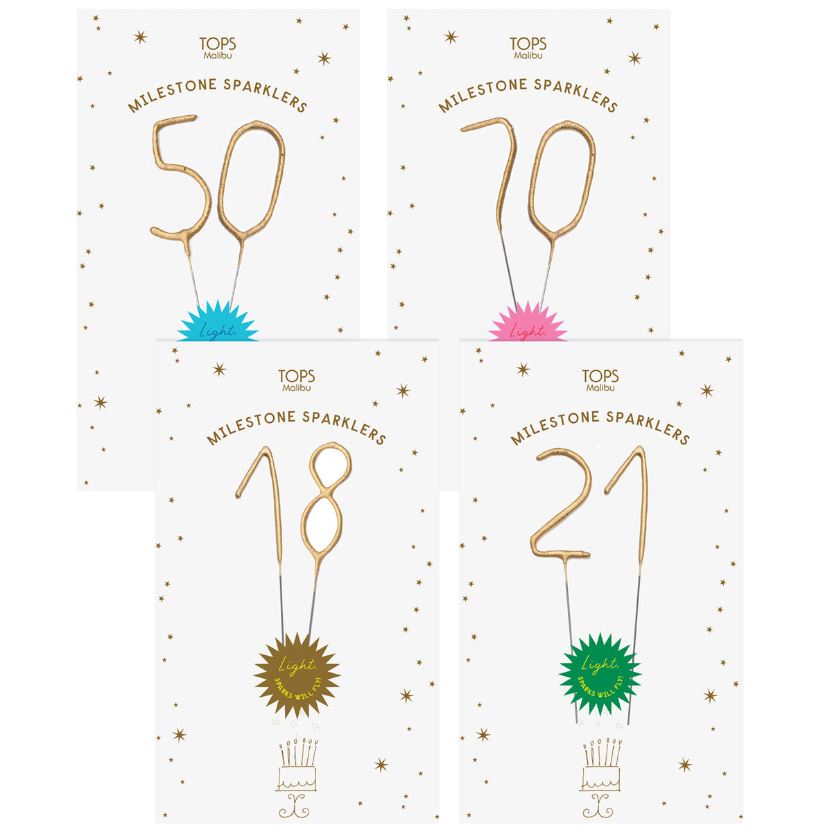 Milestone Sparkler Cards