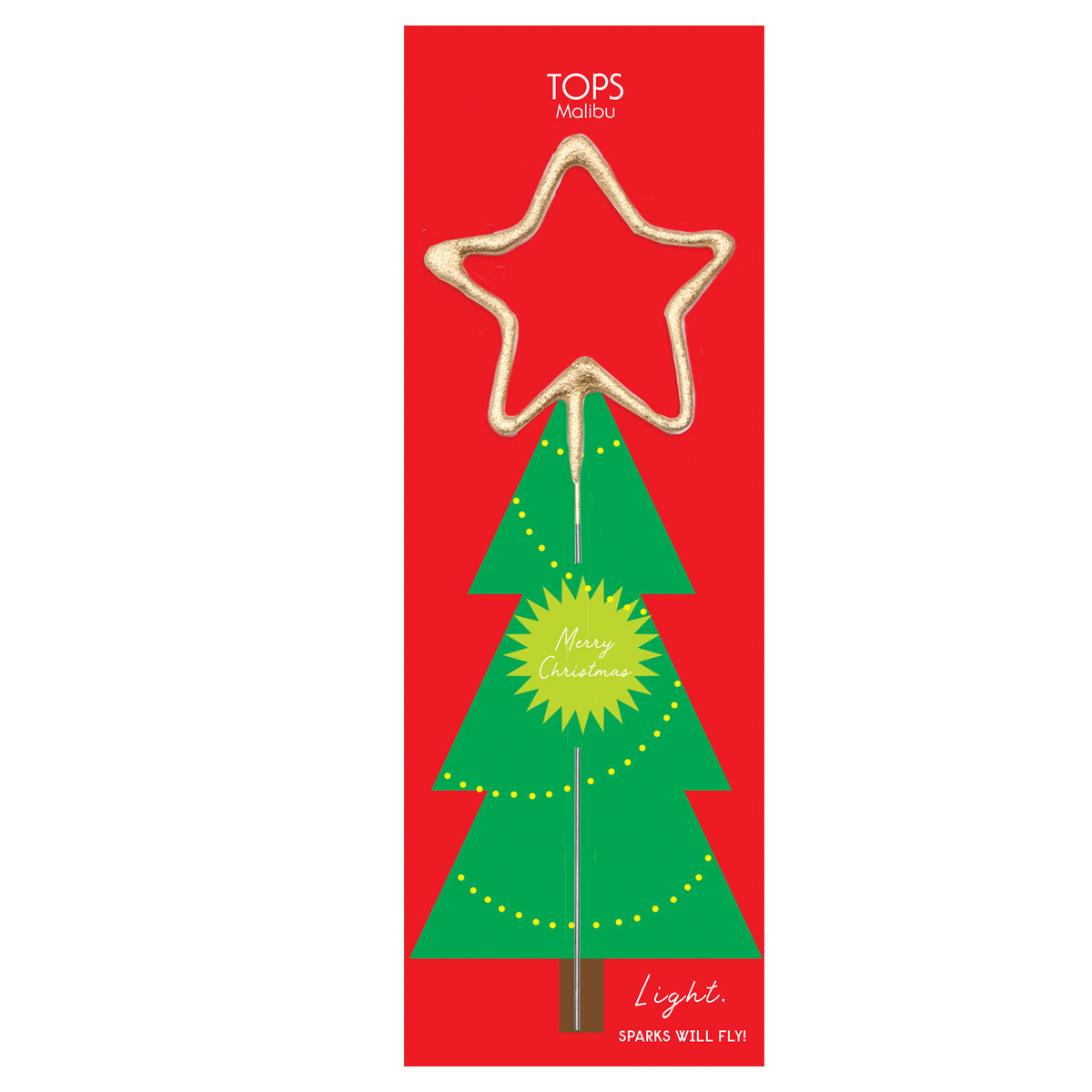 12" Grande "Giant" Star Sparkler Merry Christmas Star