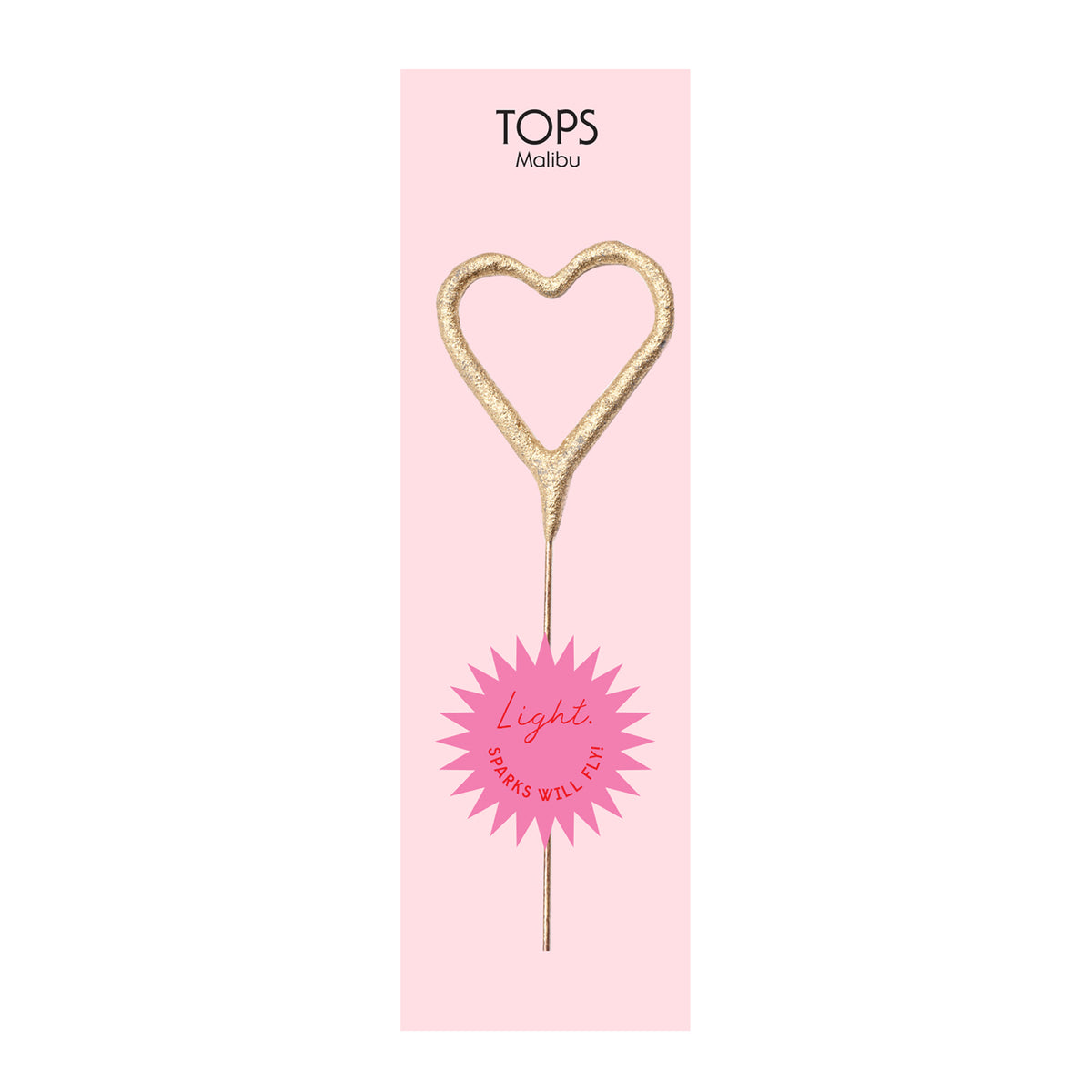 Mini Gold Heart Sparkler 4"