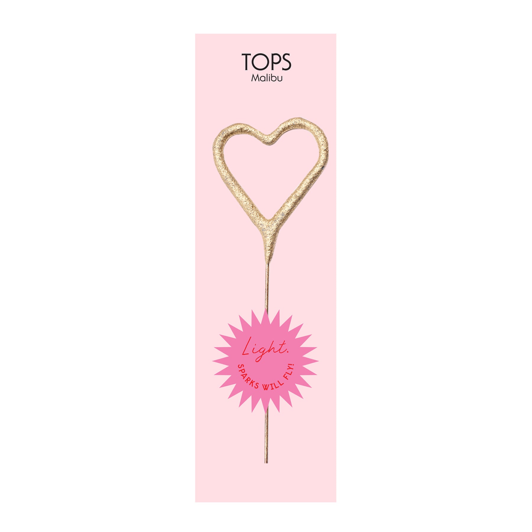 Mini Gold Heart Sparkler 4"