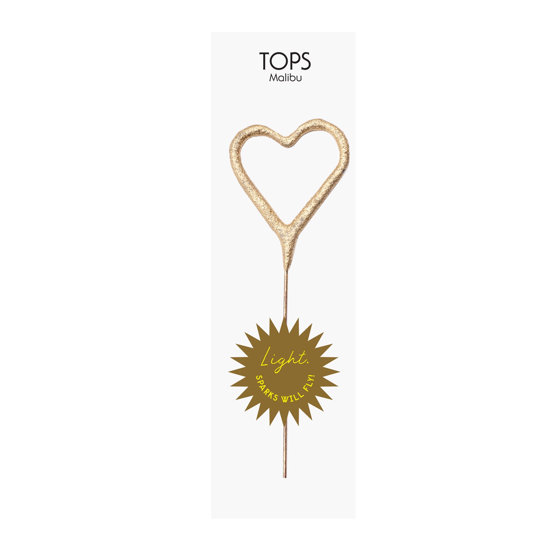 Mini Gold Heart Sparkler 4"