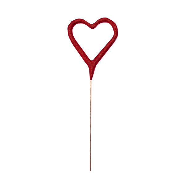 Mini Red Heart Sparkler 4" 24pc.