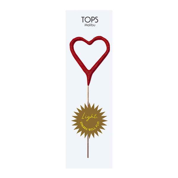 Mini Red Heart Sparkler 4"