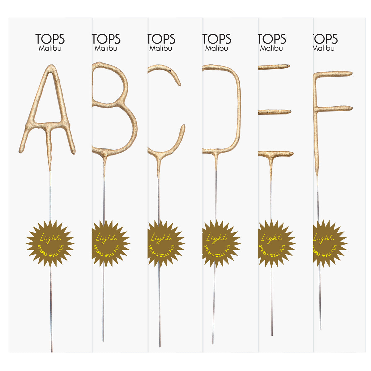 Big Golden Sparkler Letters