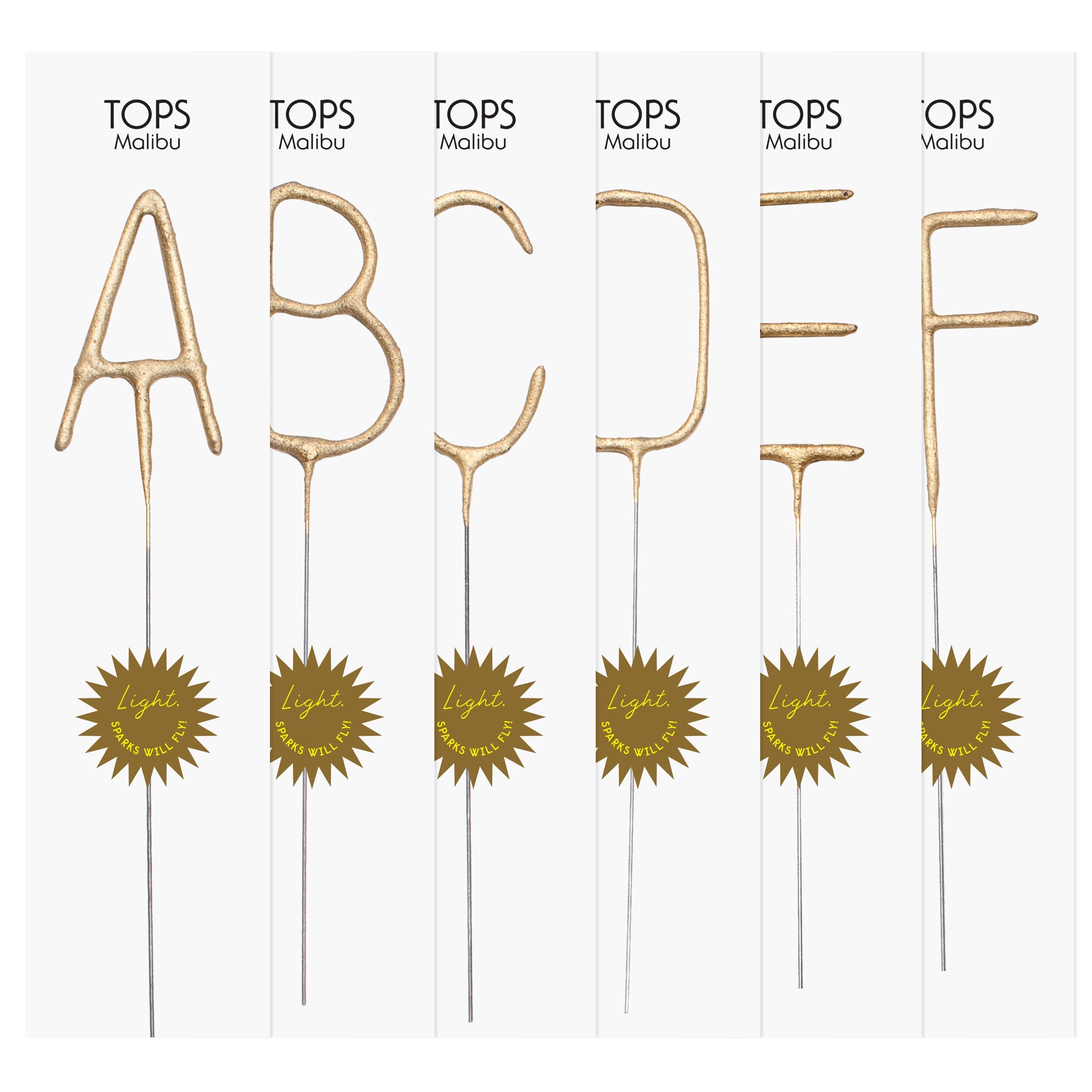 Big Golden Sparkler Letters